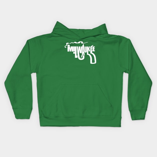 Milwaukee Smoking Gun City Art Kids Hoodie by darklordpug